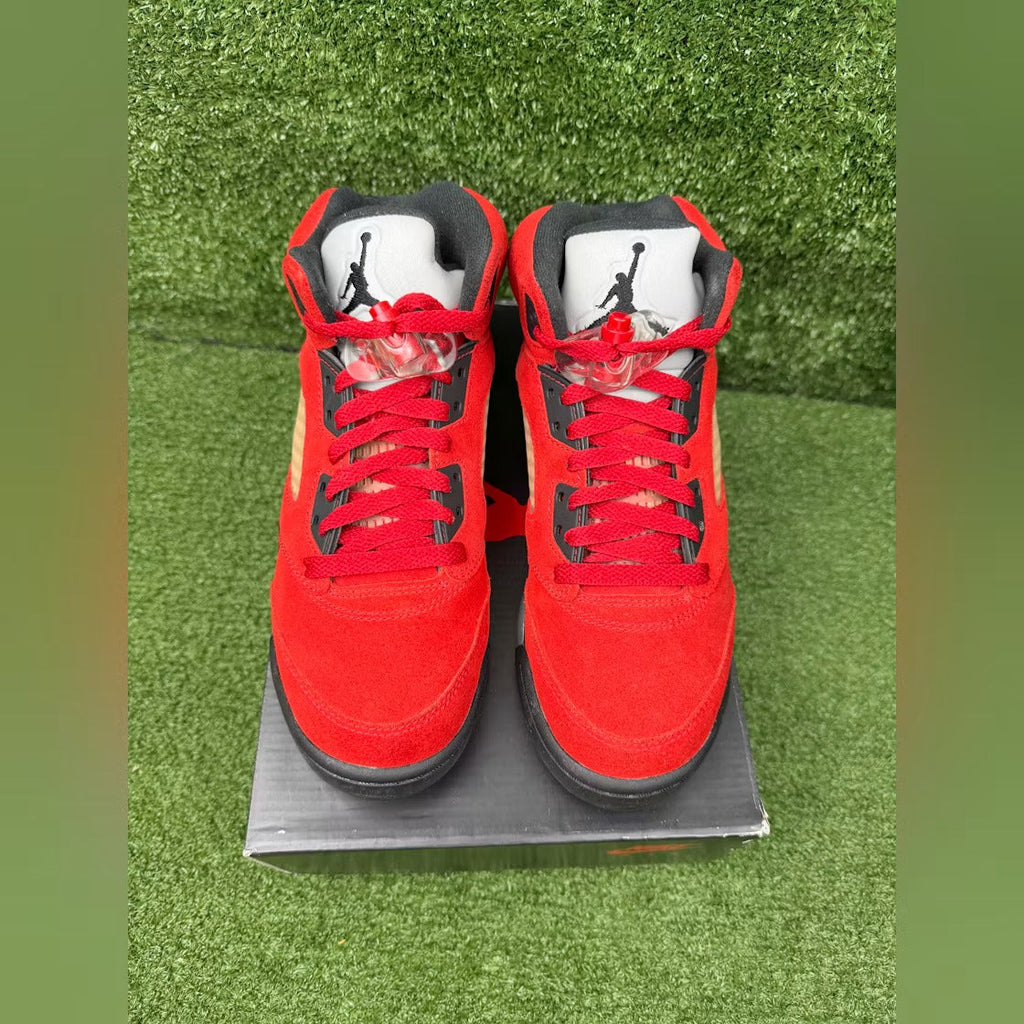 Used - Air Jordan 5 Retro Raging Bull Red (2021) (GS) - US 5.5Y - detail 2