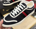 Gucci Black Sneakers with Red and Green Stripe — hero