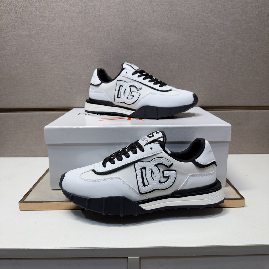 Dolce & Gabbana White DG Low-Top Sneakers — side
