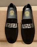 Versace Black Loafers with Silver-Tone Hardware — hero