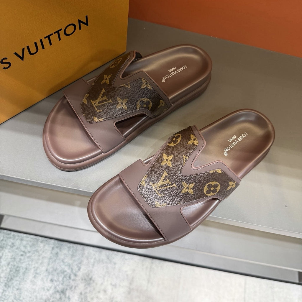 Louis Vuitton Oasis Cutout Slide Sandals — front