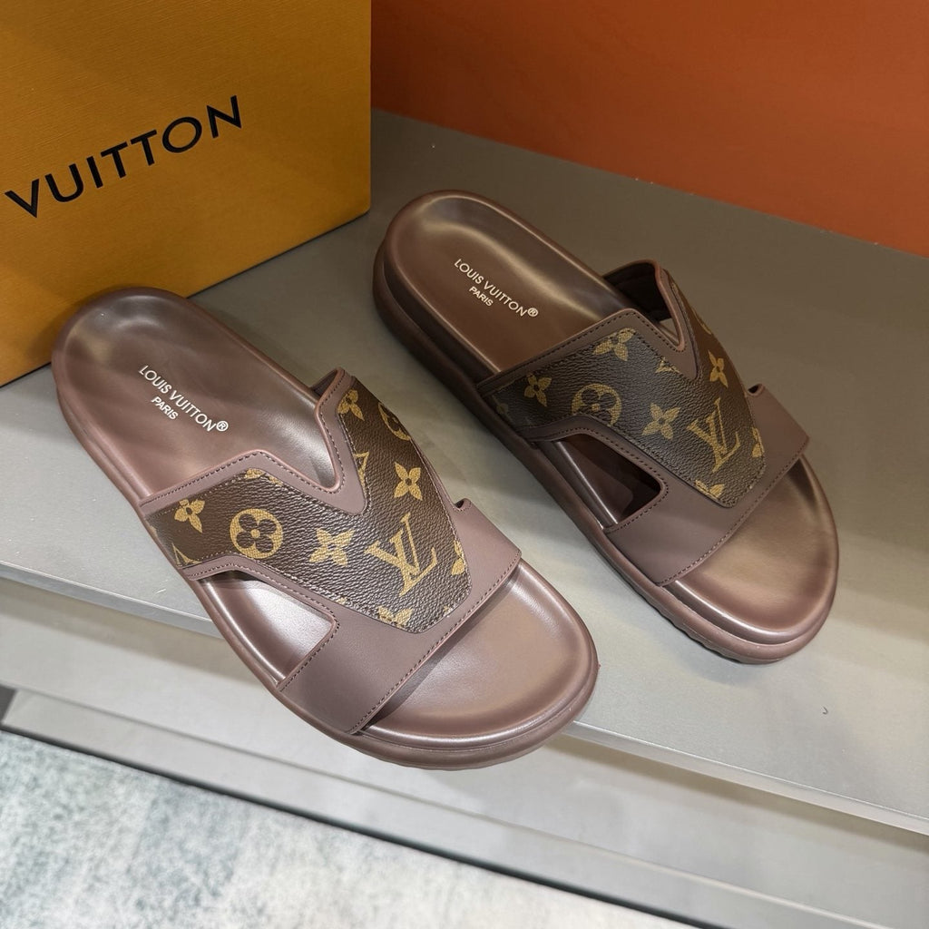 Louis Vuitton Oasis Cutout Slide Sandals — front