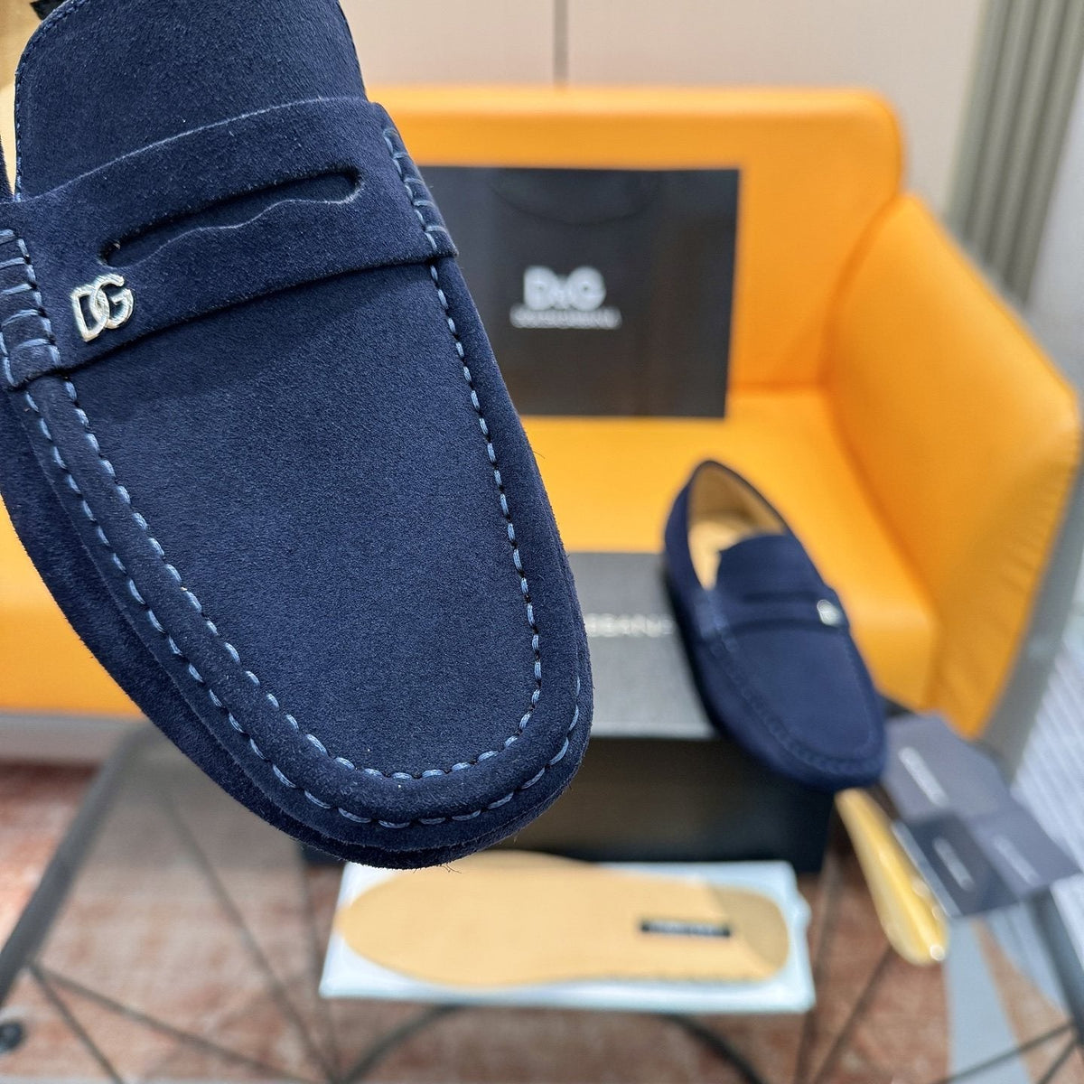 Dolce & Gabbana Moc-Toe Driving Loafers — detail