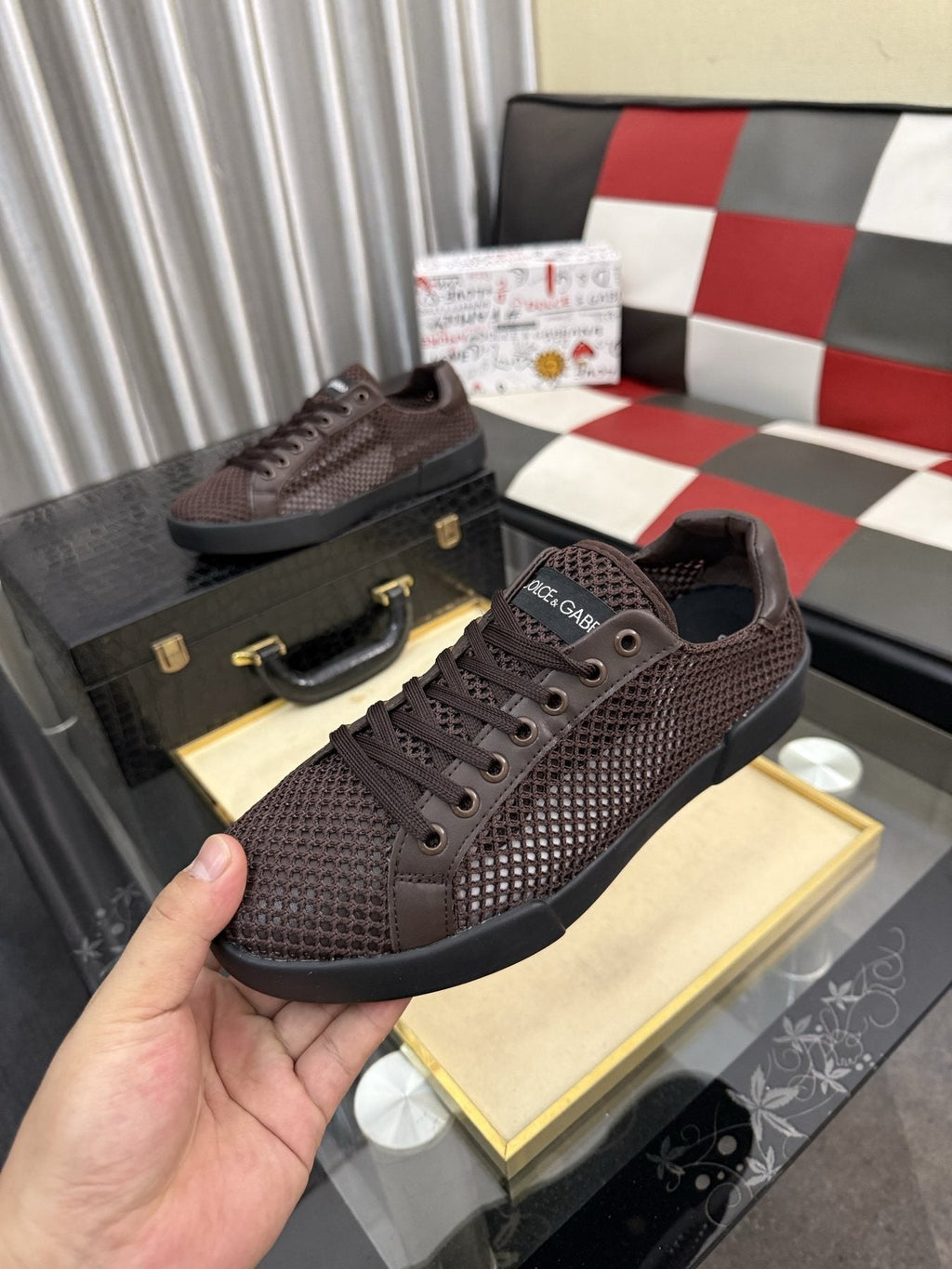 Dolce & Gabbana Perforated Low-Top Sneakers — detail