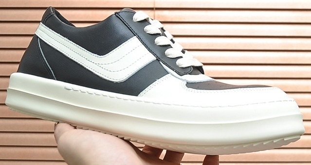 Rick Owens Paneled Platform Low-Top Sneakers — front