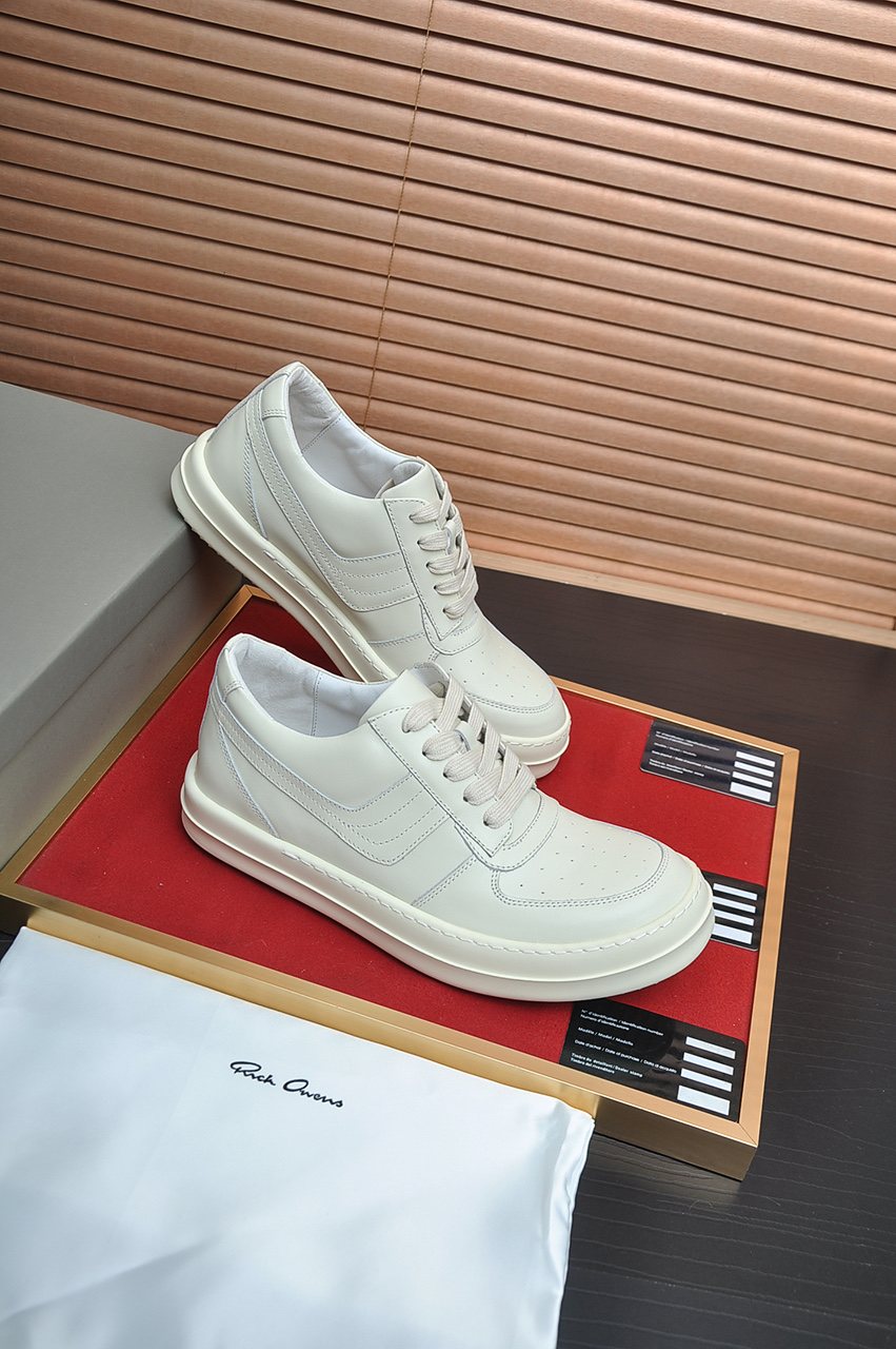 Rick Owens Paneled Platform Low-Top Sneakers — front