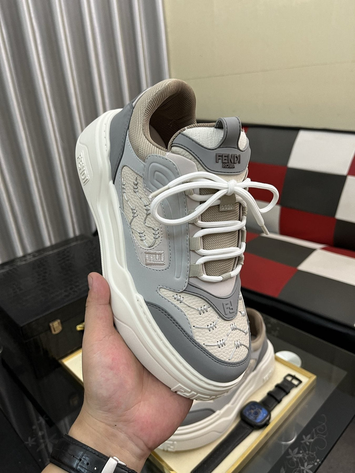 Fendi FD Match Paneled Sneakers — model