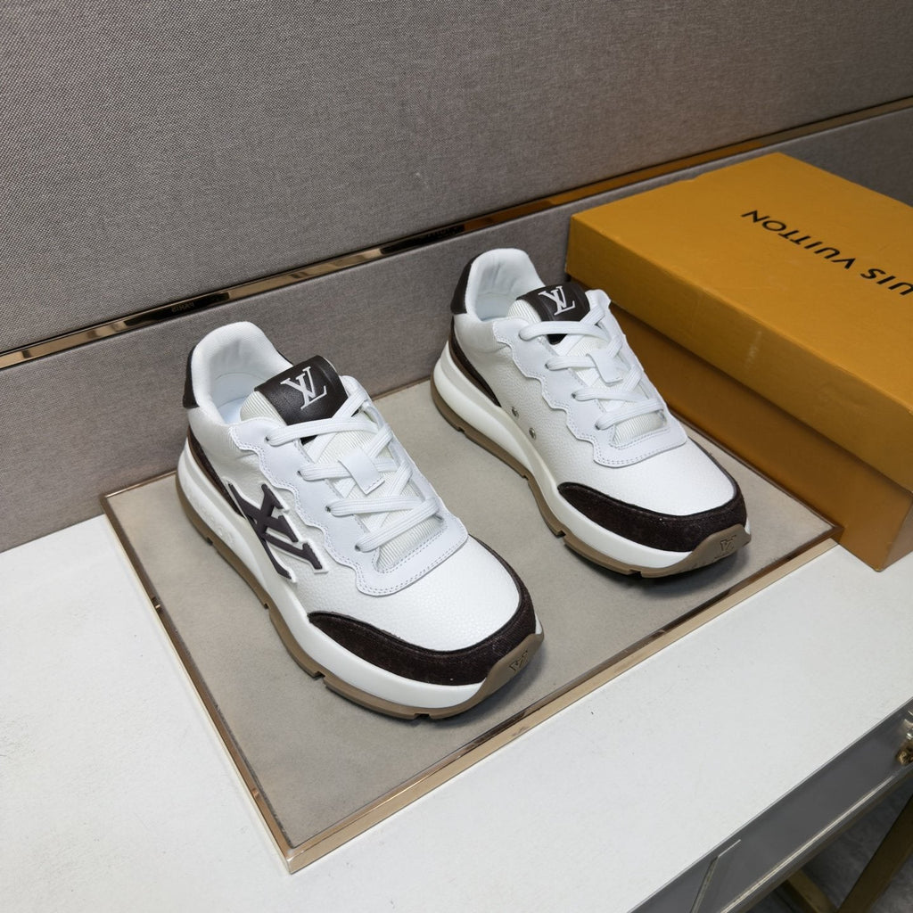 Louis Vuitton Contrast-Trim Low-Top Sneakers — front