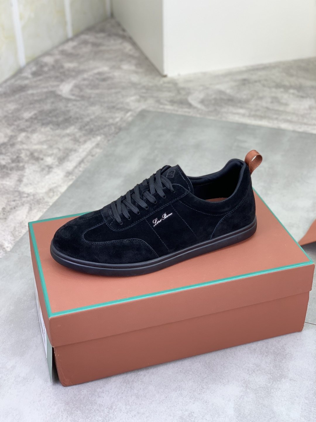 Loro Piana Paneled Low-Top Lace-Up Shoes — side