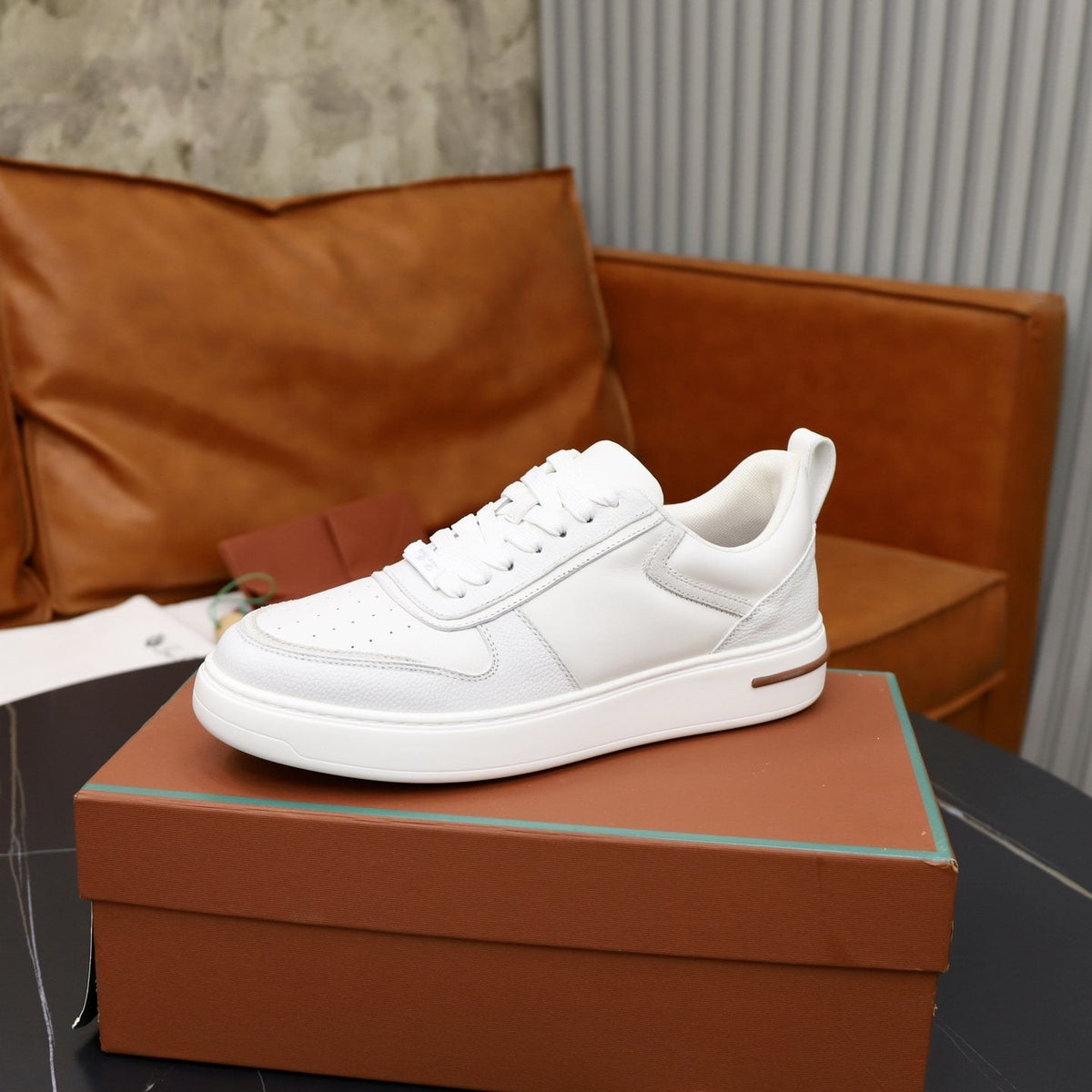 Loro Piana Week End Walk Low-Top Sneakers — side