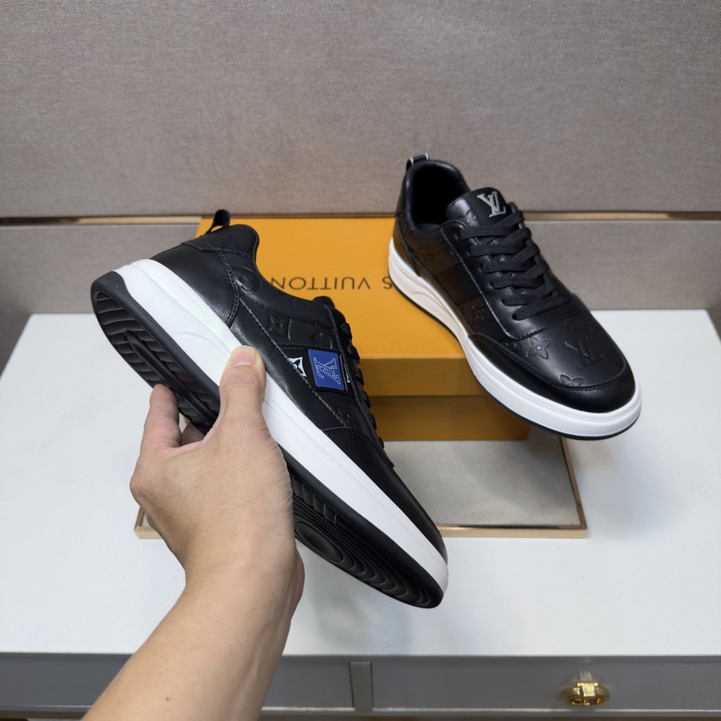 Louis Vuitton Blue-Accent Low-Top Sneakers — model