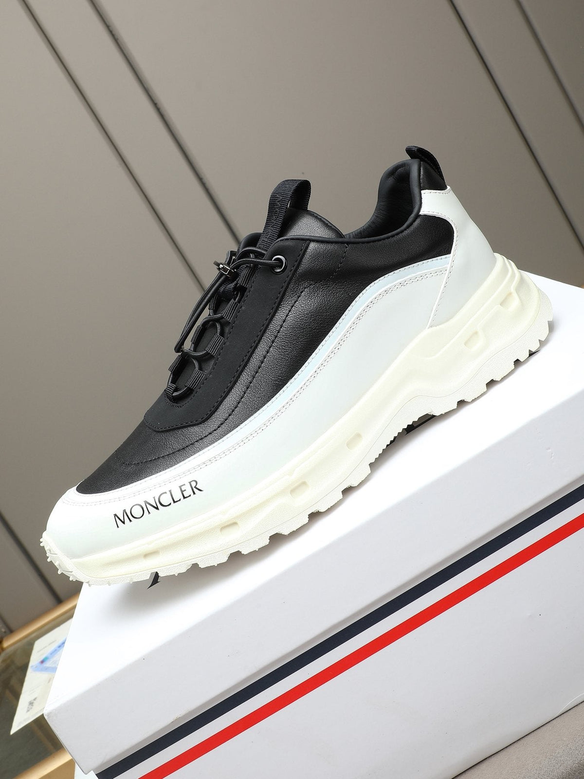 Moncler Chunky-Sole Lace-Up Sneakers — side