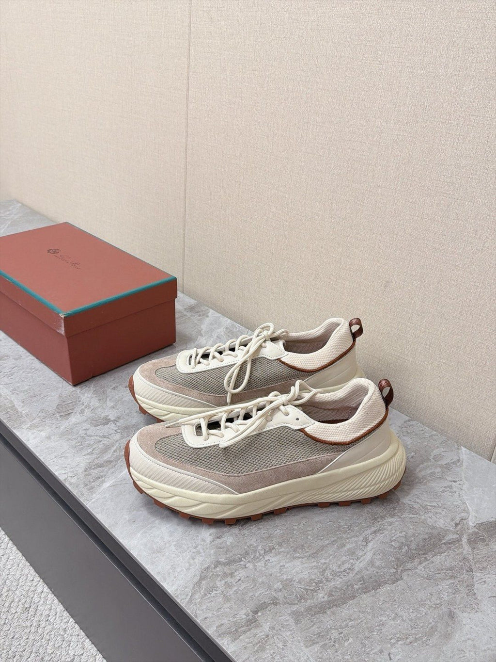 Loro Piana Paneled Low-Top Sneakers — side