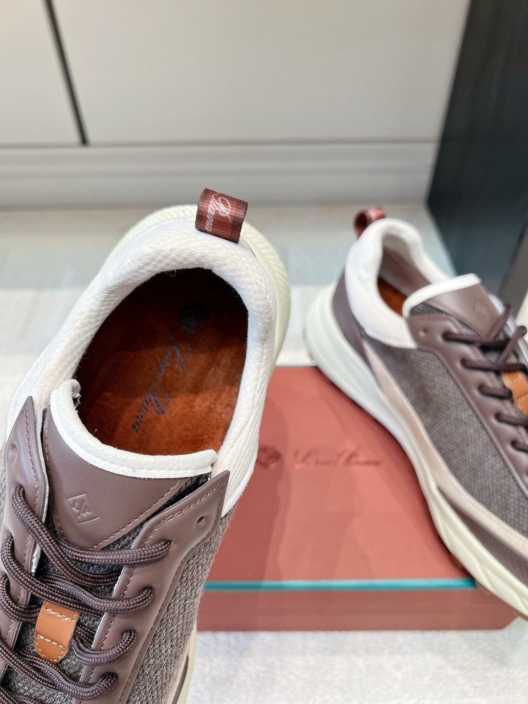 Loro Piana Paneled Low-Top Sneakers — detail