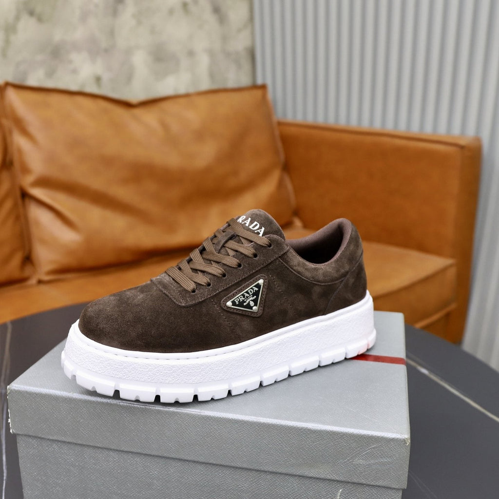 Prada Paneled Chunky-Sole Sneakers — side