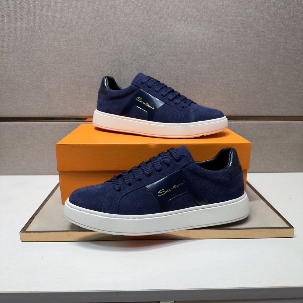 Santoni Paneled Low-Top Sneakers — side