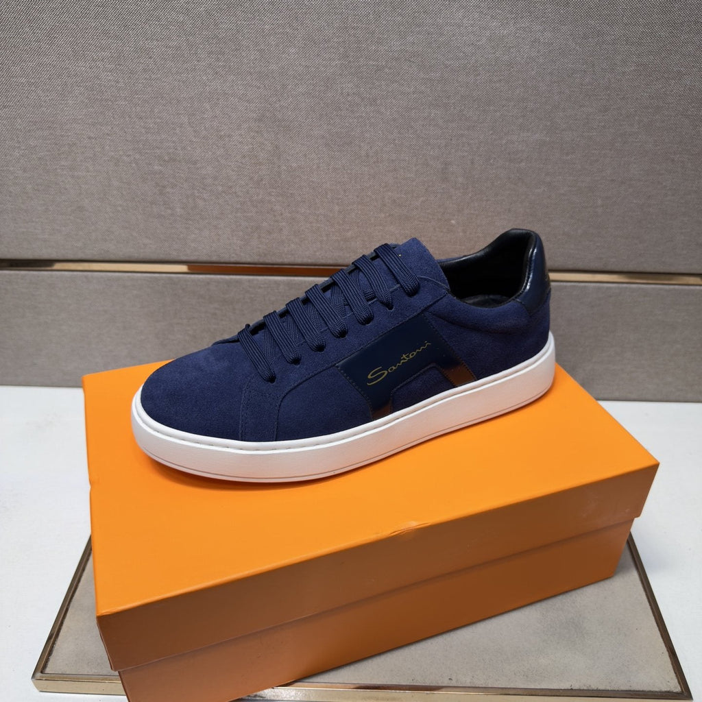 Santoni Paneled Low-Top Sneakers — side