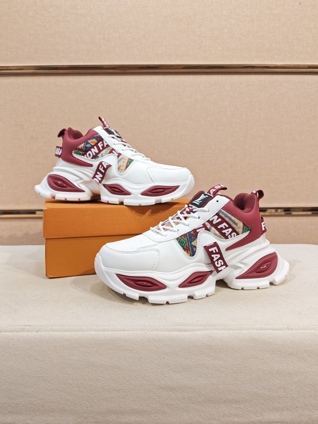 Louis Vuitton Paneled Chunky Sole Sneakers — side