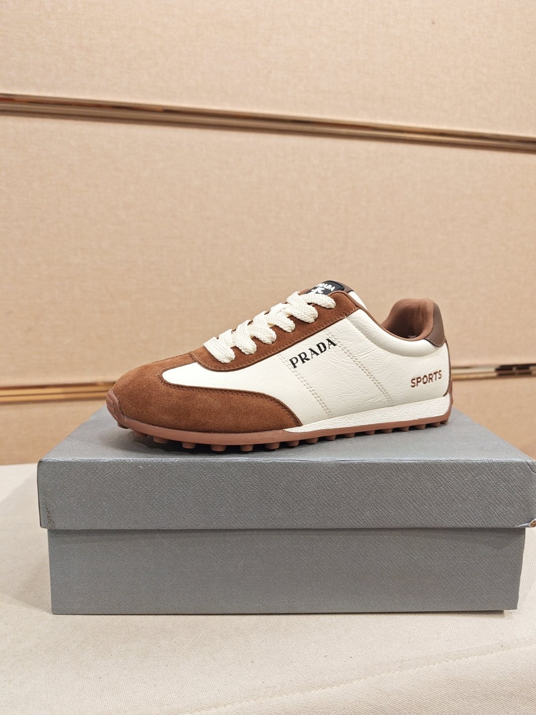 Prada Paneled Low-Top Sneakers — front