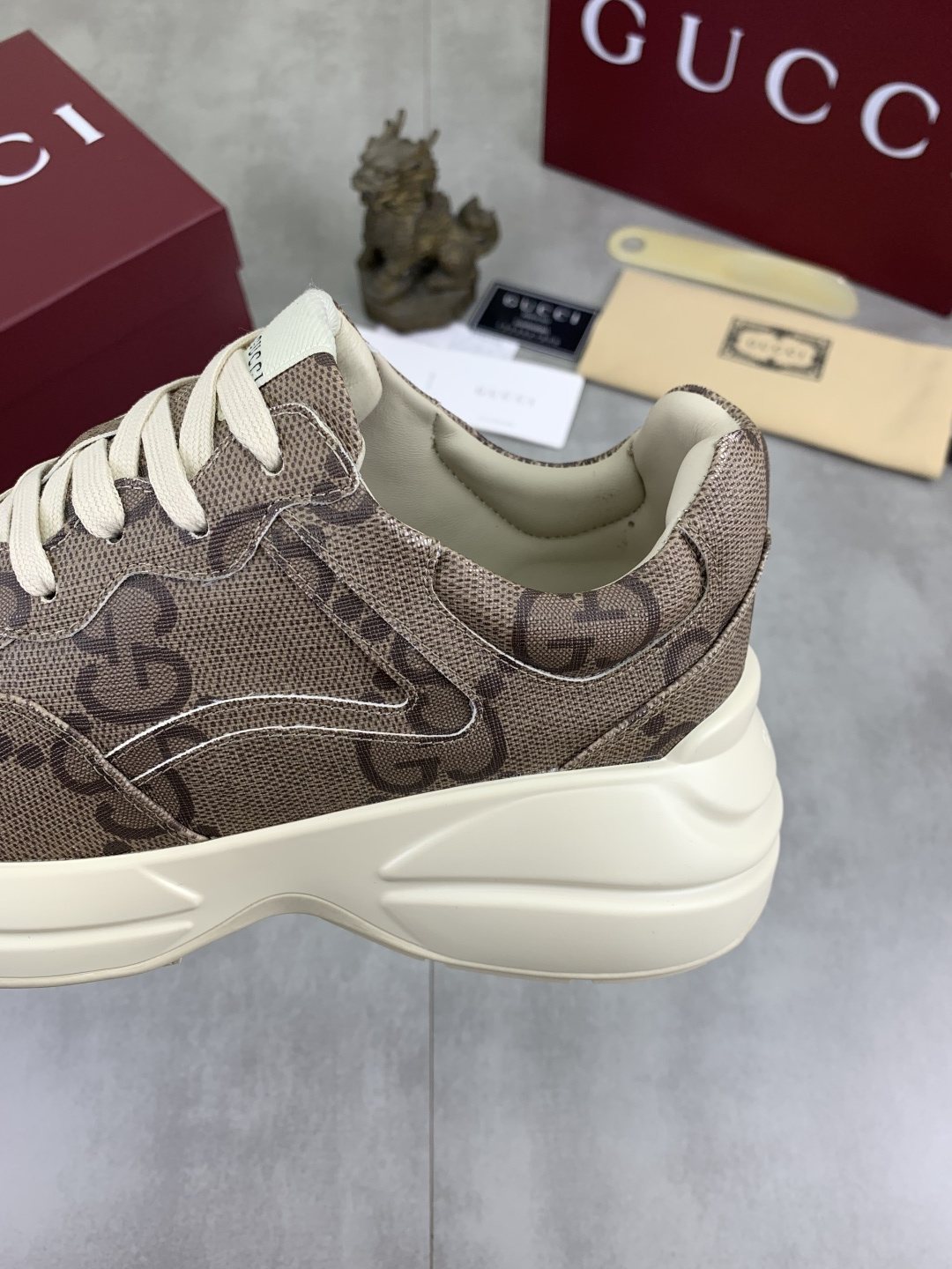 Gucci Patterned Chunky Sneakers — detail