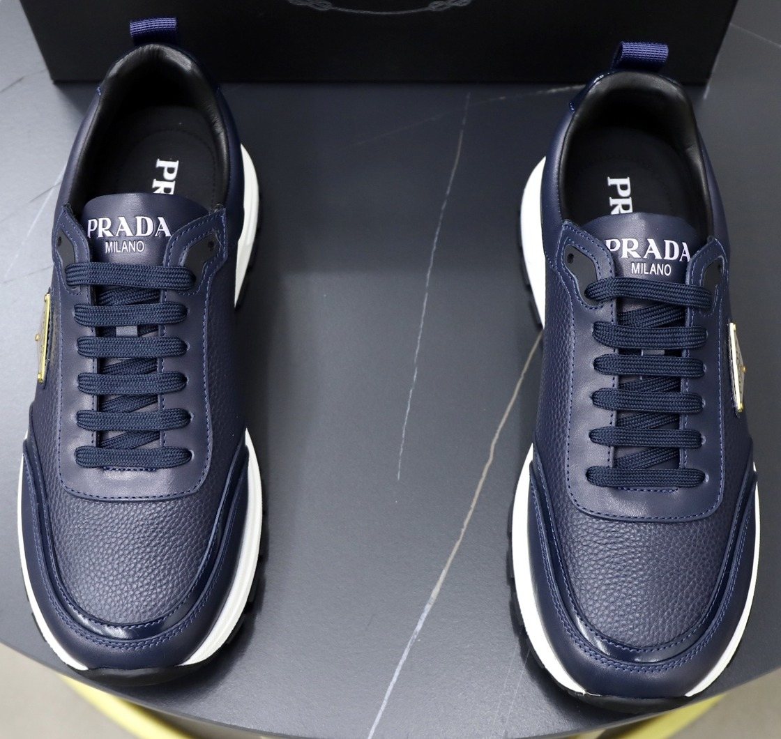 Prada Paneled Lace-Up Sneakers — hero