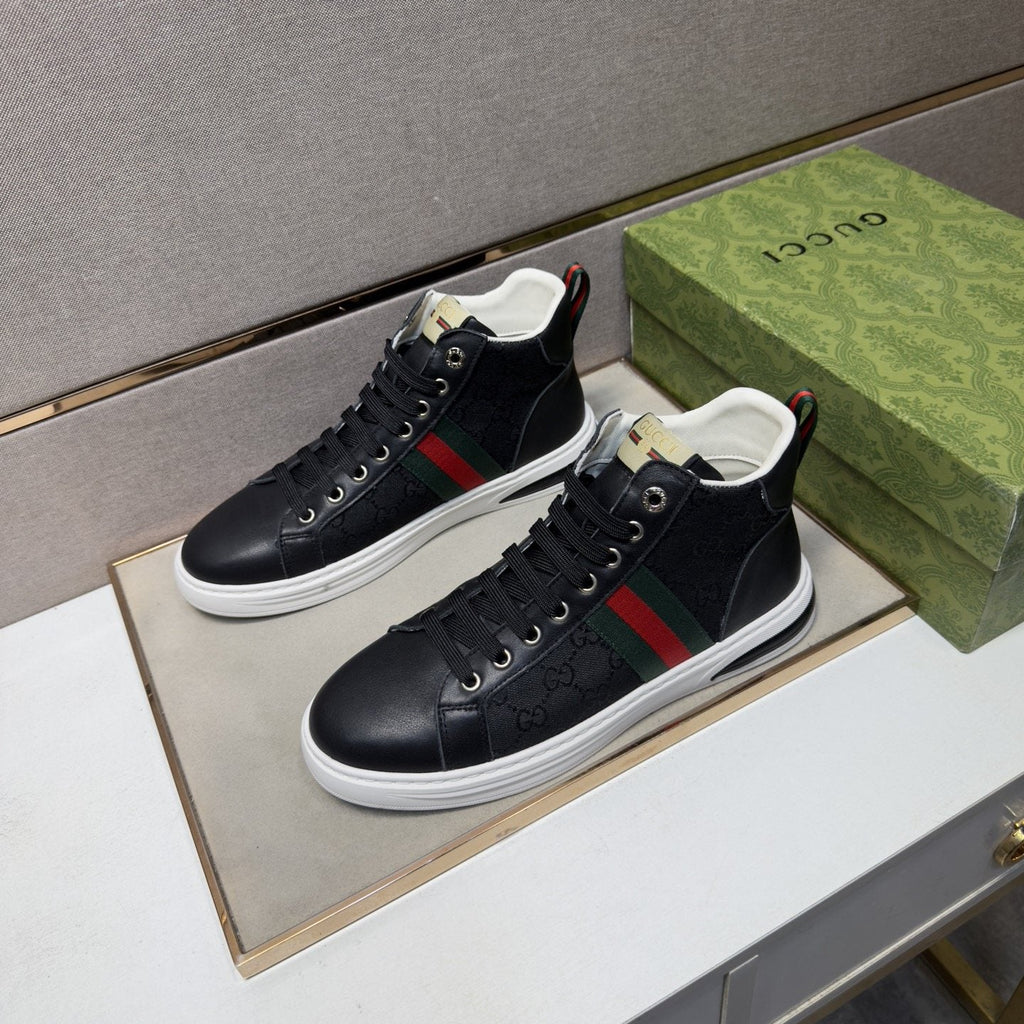 Gucci Men's Striped High-Top Sneakers — front
