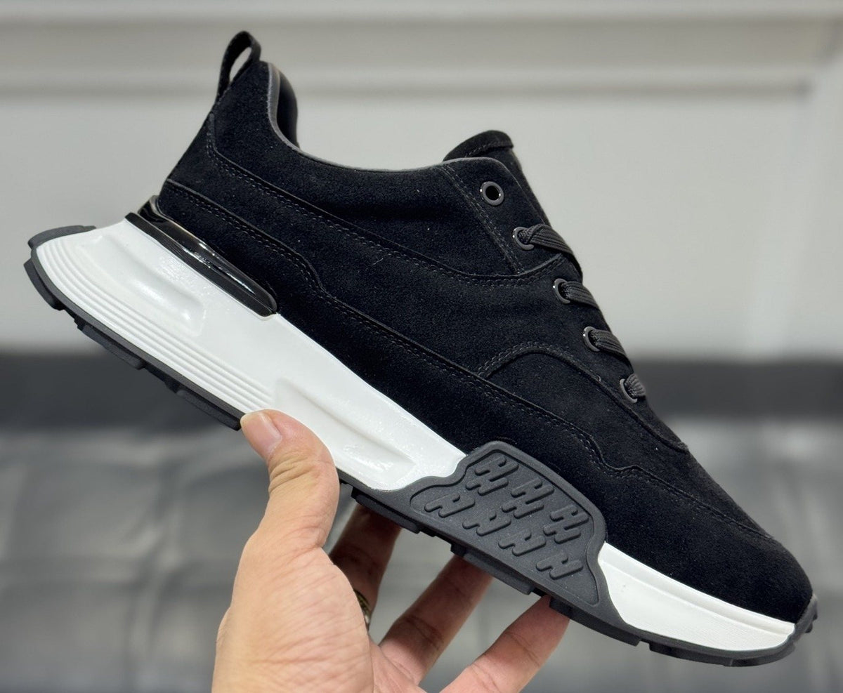 Hermès Men's Paneled Lace-Up Sneakers — front