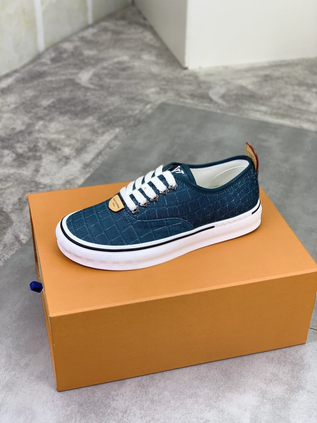 Louis Vuitton Textured Low-Top Sneakers — side