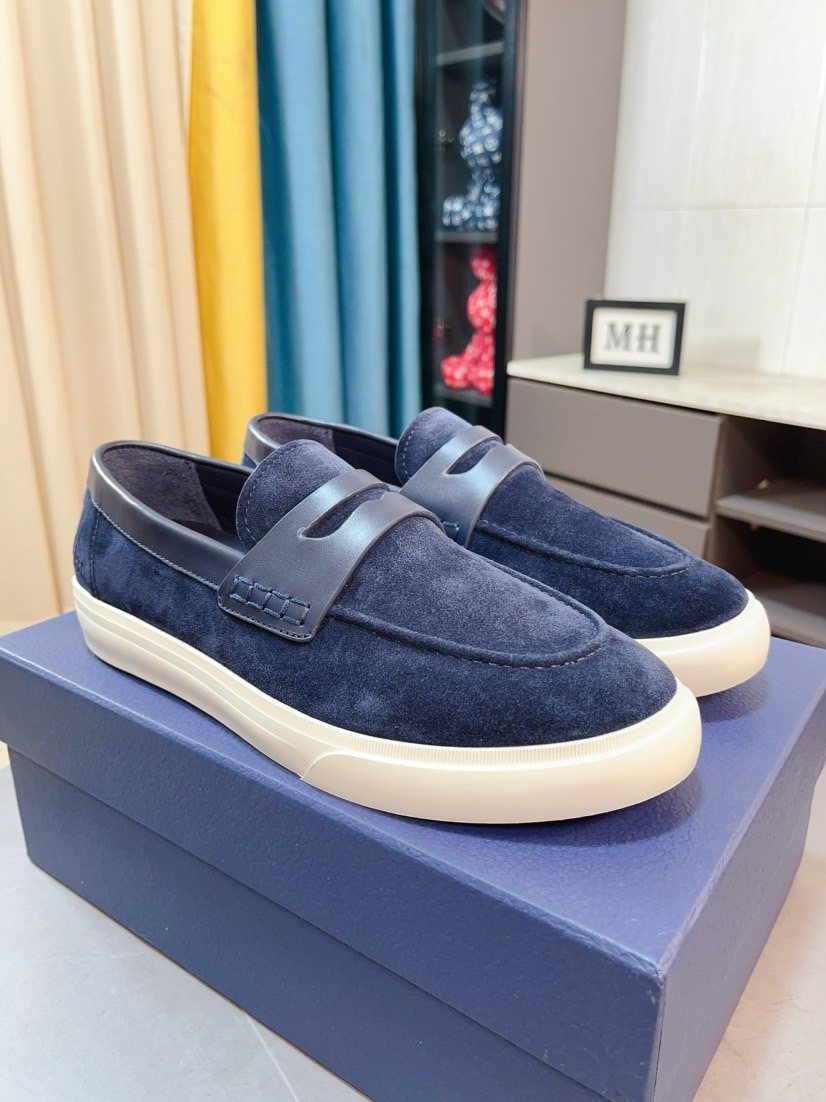 Dior Strap Loafers with Contrast Soles — front