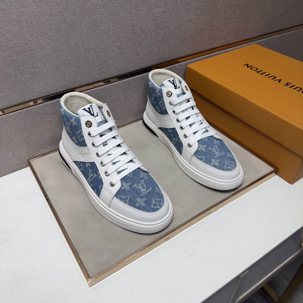 Louis Vuitton Patterned High-Top Sneakers — front