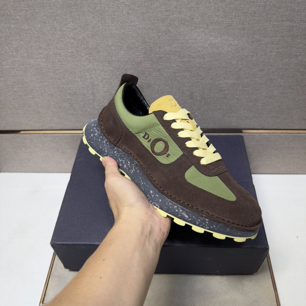 Dior Men's Paneled Lace-Up Sneakers — model