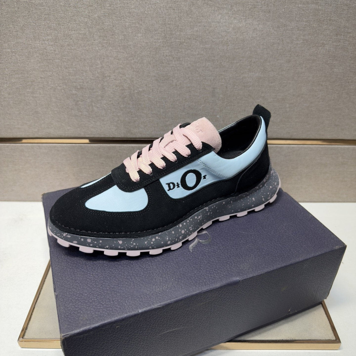 Dior Men's Paneled Lace-Up Sneakers — side