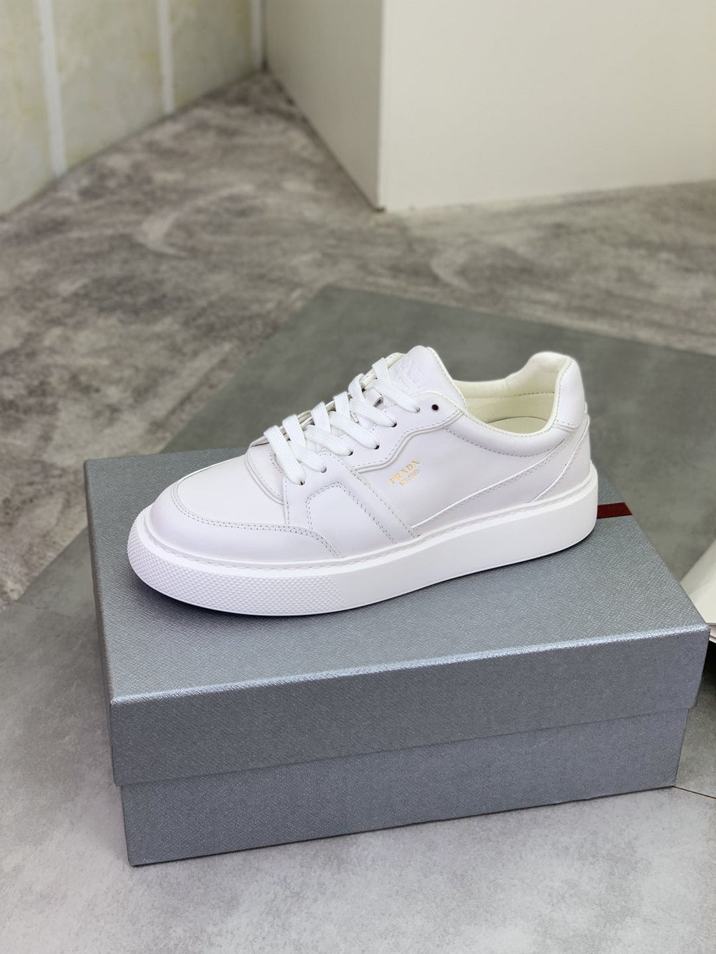 Prada Paneled Low-Top Sneakers — side