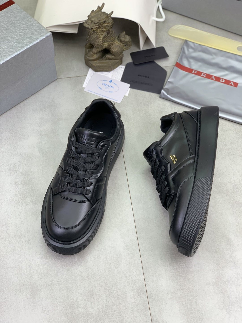 Prada Paneled Low-Top Sneakers — front