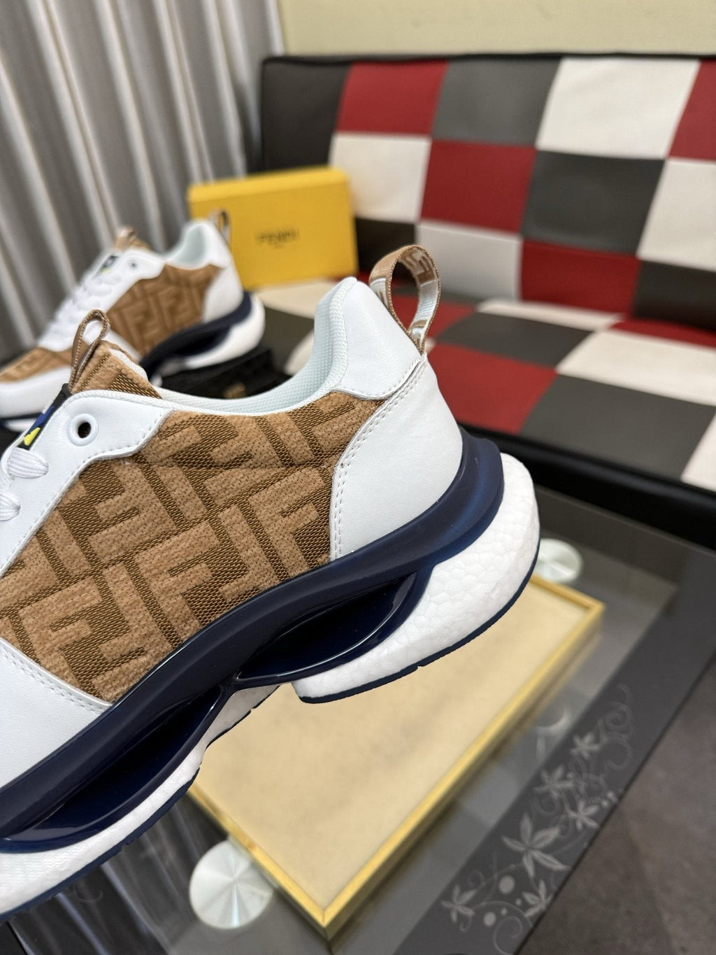 Fendi Men's Patterned Low-Top Sneakers — detail