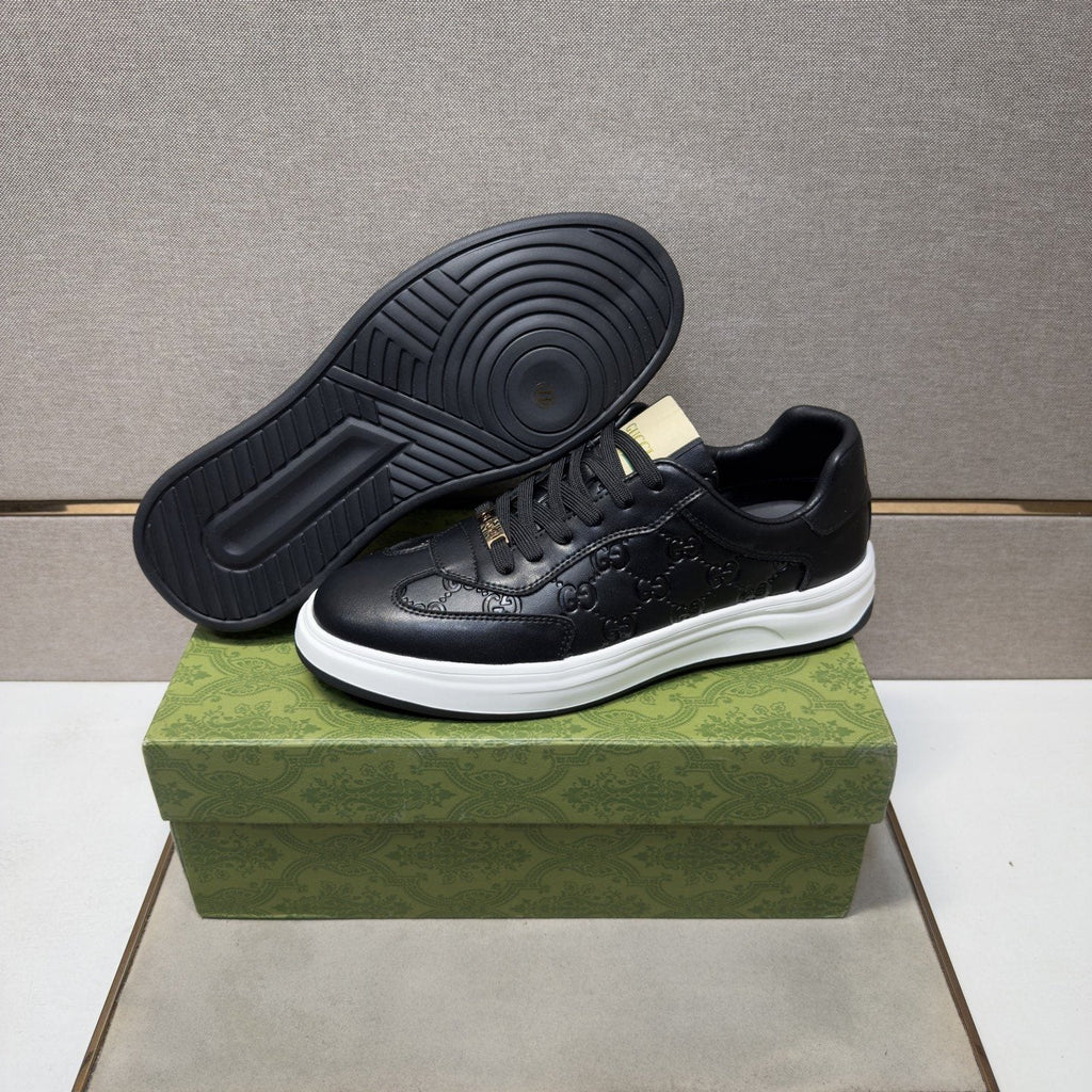 Gucci Men's Embossed Low-Top Sneakers — side