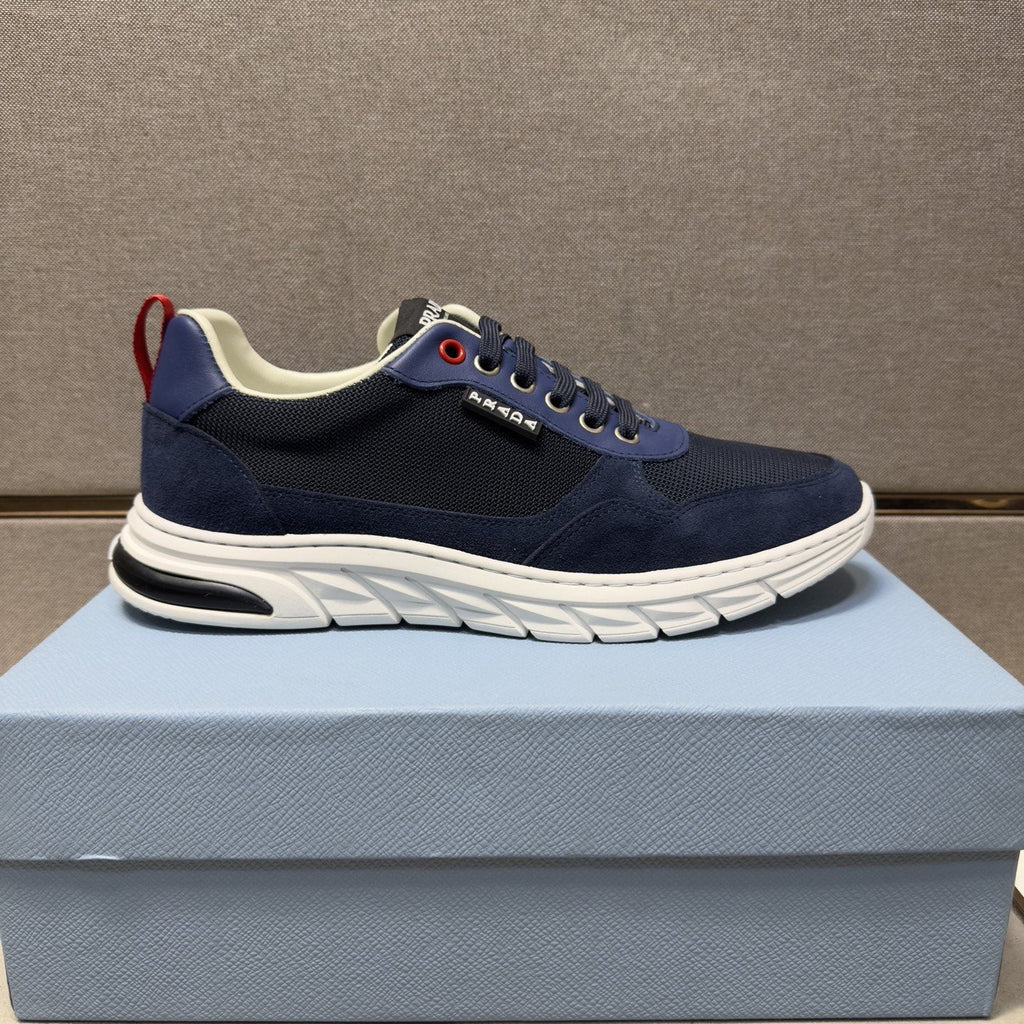 Prada Men's Paneled Low-Top Sneakers — side
