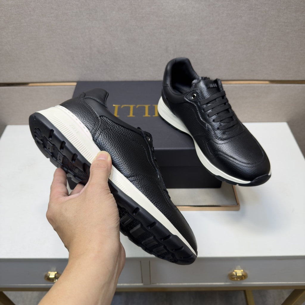 ZILLI Panel-Detail Lace-Up Sneakers — model