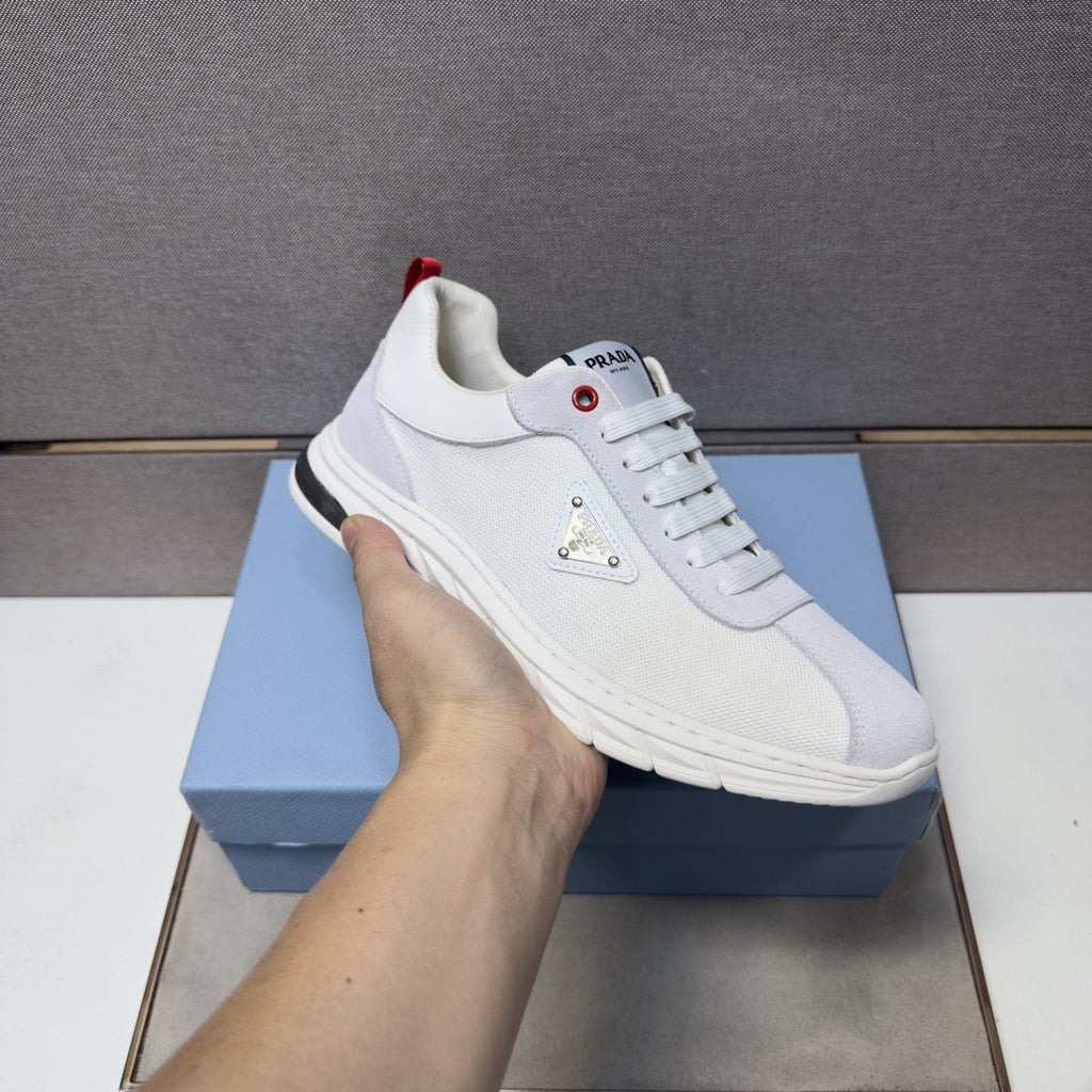 Prada Paneled Low-Top Sneakers — model