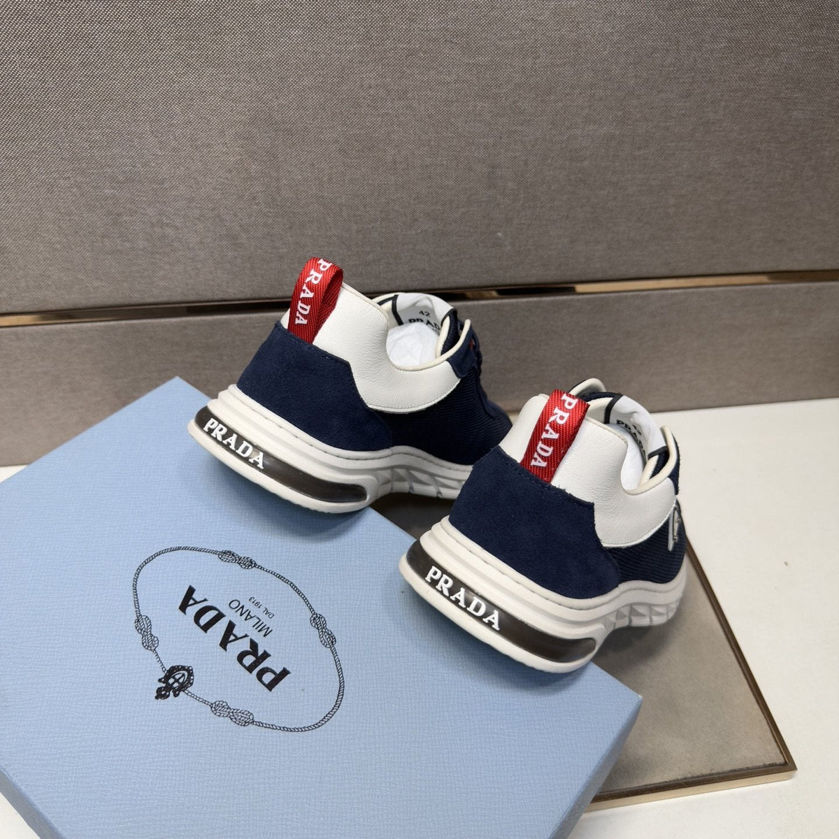 Prada Paneled Low-Top Sneakers — back