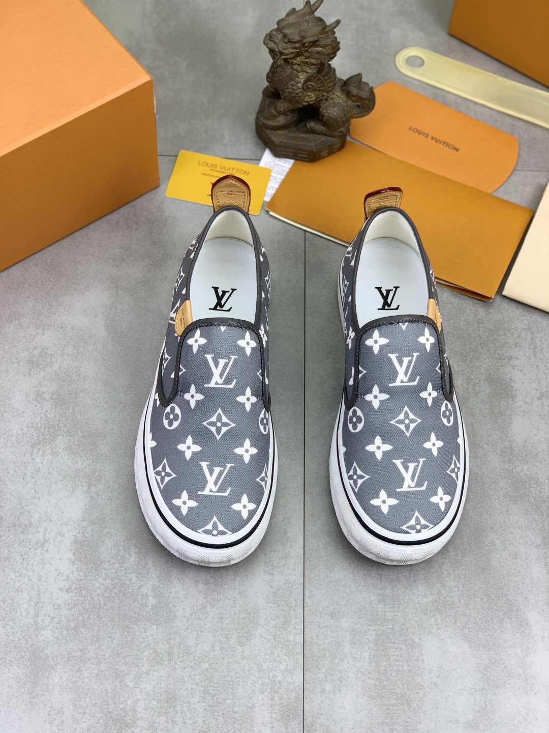 Louis Vuitton Monogram Slip-On Sneakers — front