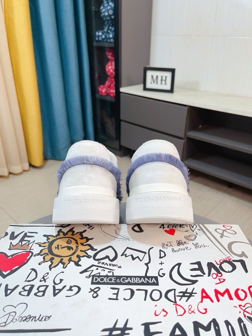 Dolce & Gabbana Contrast-Trim Low-Top Sneakers — back