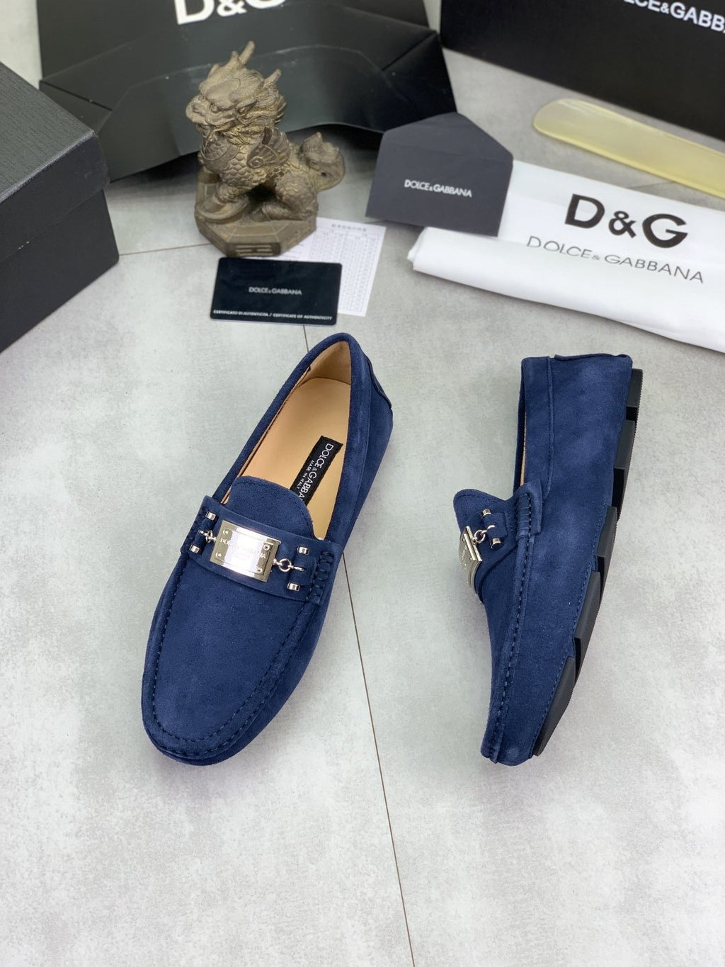 Dolce & Gabbana Metal-Detail Driving Loafers — front