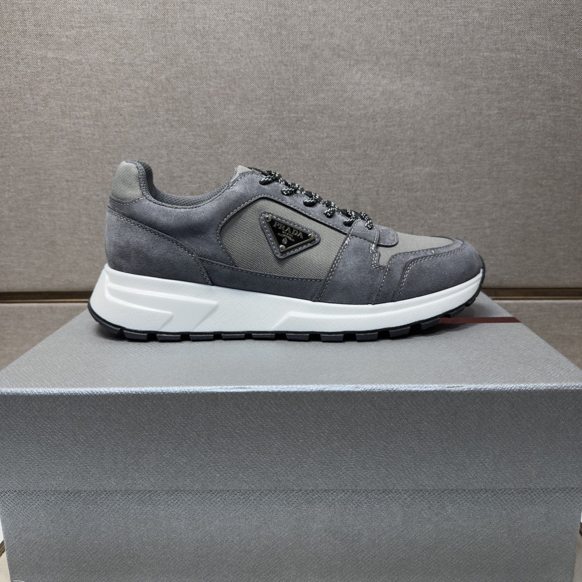 Prada Men's Paneled Low-Top Sneakers — front