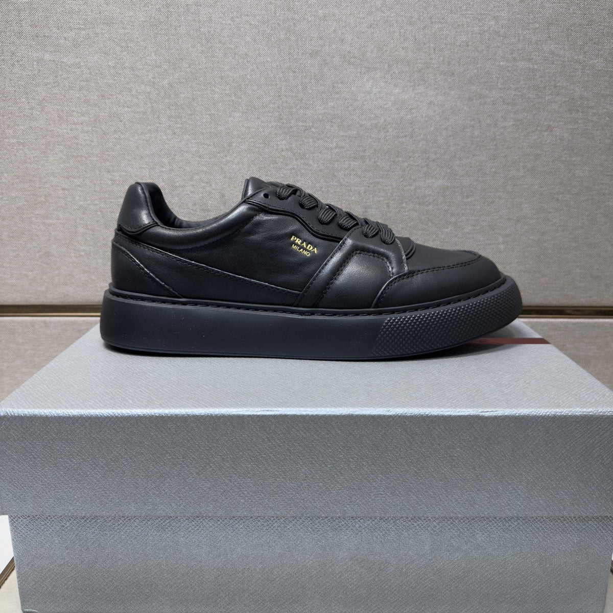 Prada Men's Paneled Low-Top Sneakers — side