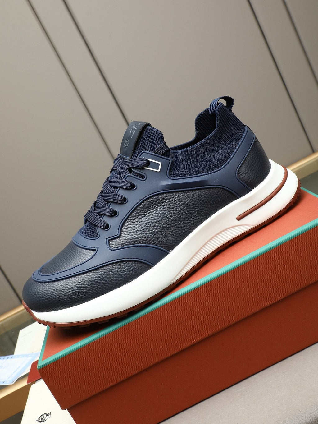 Loro Piana Paneled Low-Top Sneakers — side