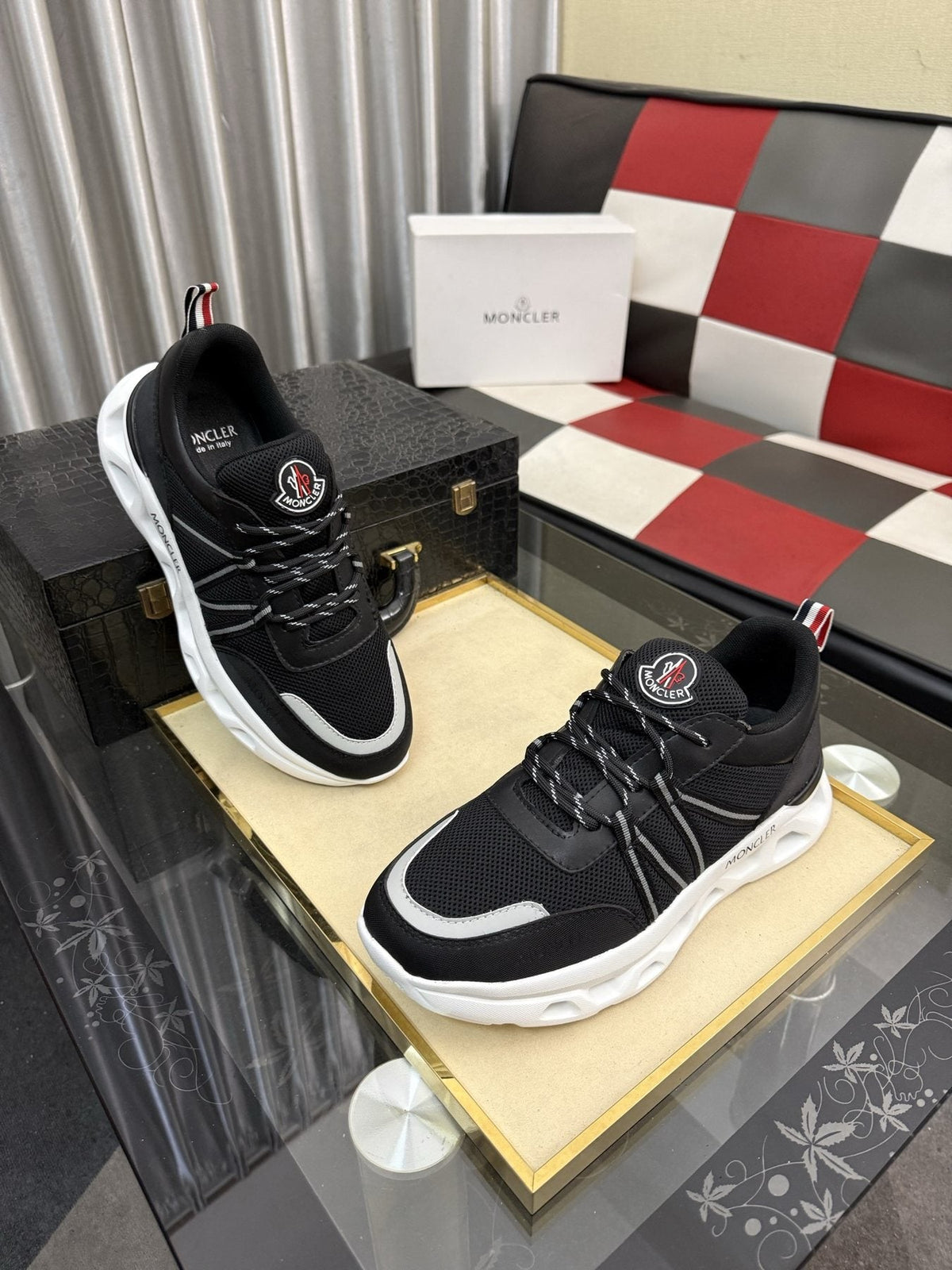 Moncler Paneled Low-Top Sneakers — front