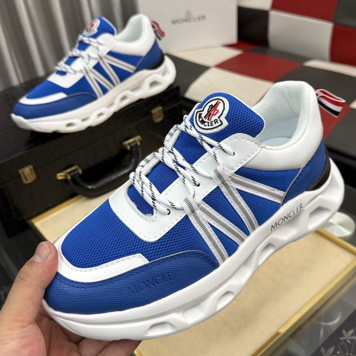 Moncler Paneled Low-Top Sneakers — hero