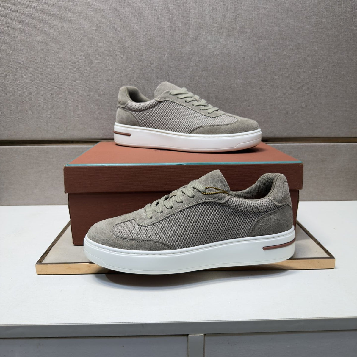 Men's Paneled Low-Top Sneakers — front