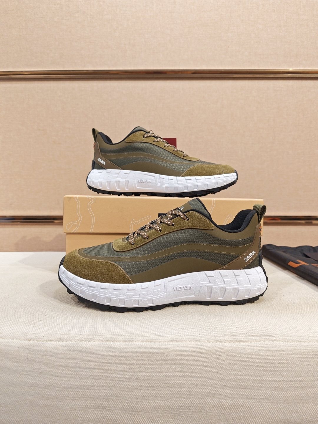 ZEGNA Paneled Low-Top Sneakers — side